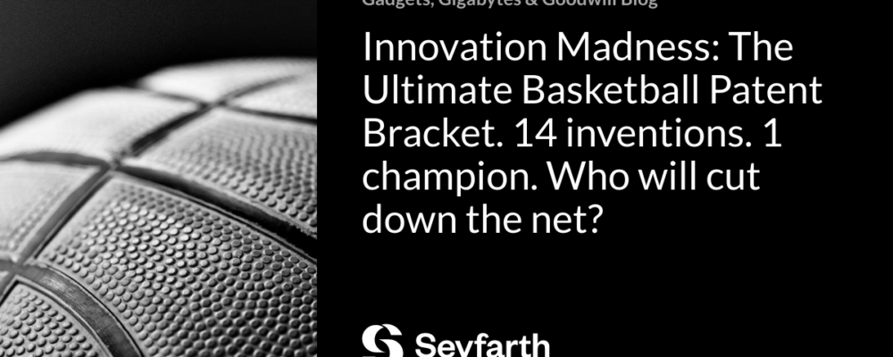 Innovation Madness: The Ultimate Basketball Patent Bracket. 14 inventions. 1 champion. Who will cut down the net?