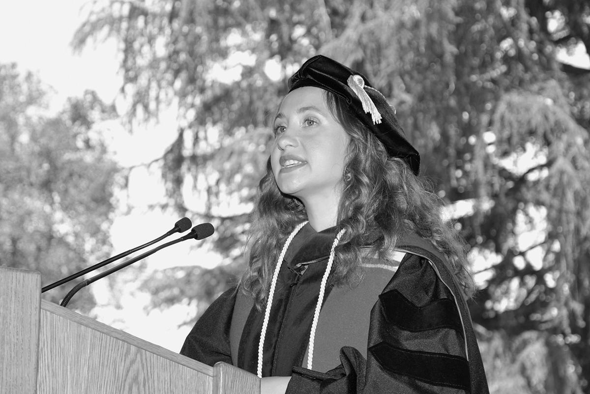 Image of Carson Olivia James Smith during the Law School Commencement ceremony.