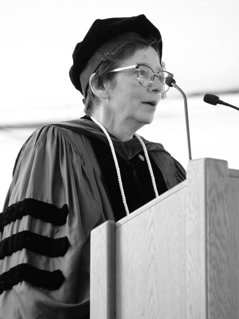 Image of Professor Pamela Karlan during the Law School Commencement ceremony.