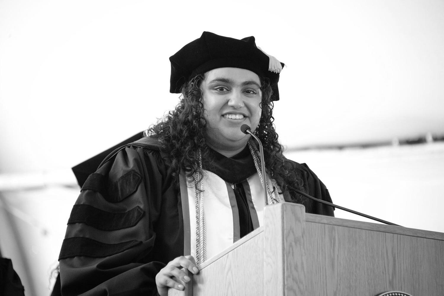 Image of Amanpreet Singh during the Law School Commencement ceremony.