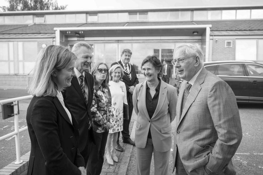 Vice Chancellor of the University of Oxford Professor Irene Tracey presents members of the University staff and DHSC to His Royal Highness the Duke of Gloucester