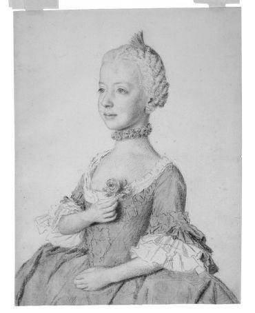 Jean-Etienne Liotard - Portrait de Maria Caroline, archiduchesse d'Autriche, future reine de Naples-Sicile