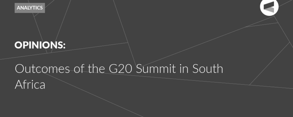 Outcomes of the G20 Summit in South Africa