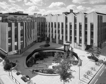 View of the plaza, Life and Mind building (c) NBBJ/ Richard Chivers