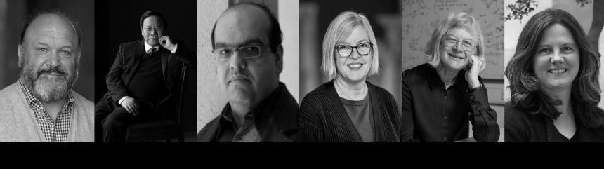 Portrait photographs of Professor José Antonio Carrillo de la Plata, Professor Gui-Qiang George Chen, Professor Rama Cont, Professor Christl Donnelly, Professor Leslie Ann Goldberg, Professor Deirdre Hollingsworth.