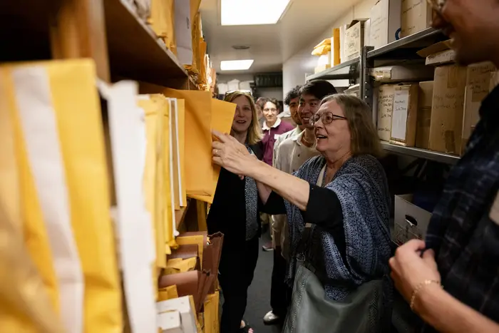 Pittsburgh Symphony Orchestra members meet with CMU students during a Composer's Forum session.