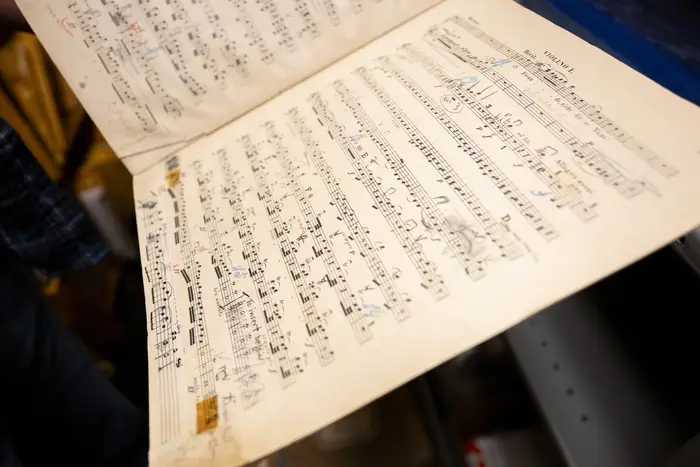 Sheet music on display during a Composer's Forum session.