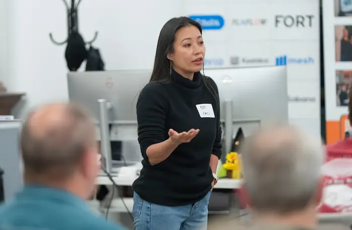 Nhi Lê, Principal at Alpha Intelligence Capital, provides information at the The Deep Tech Venture Ready Program.